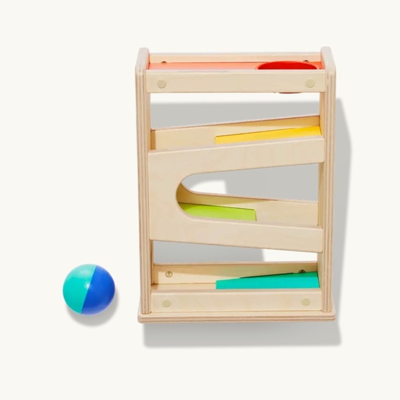 NWT Lovevery Wooden Drop & Roll Ramp With Ball (From Toddler Movement Mini Kit) - Picture 2 of 15